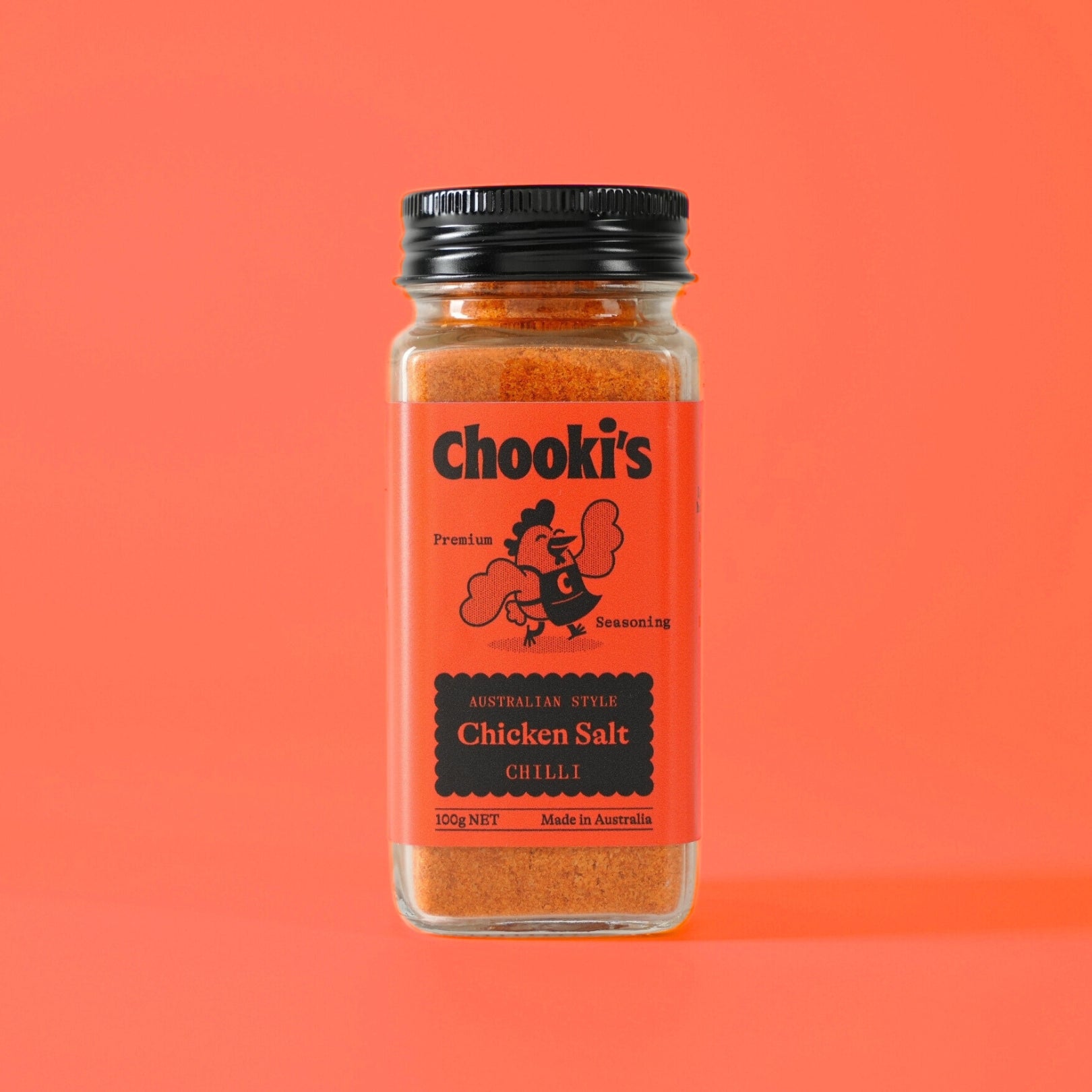 Chooki's Chilli Chicken Salt 100g glass shaker bottle