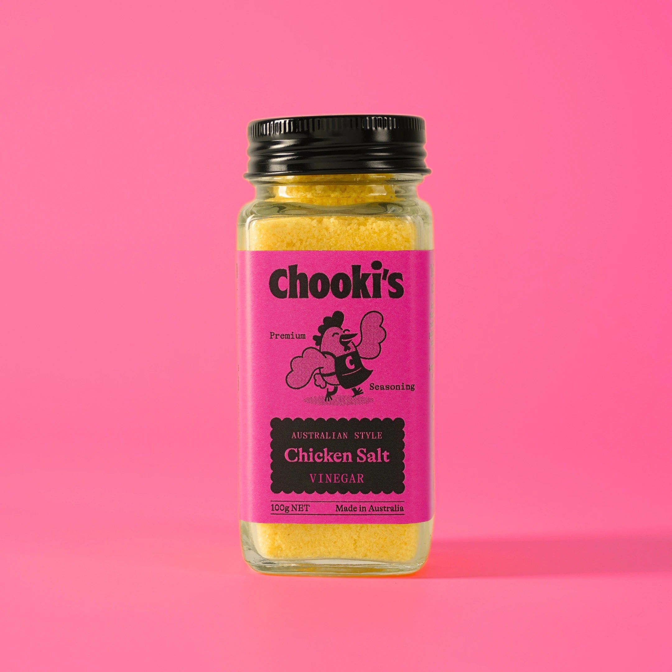 Chooki's Vinegar Chicken Salt 100g glass shaker bottle
